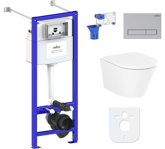 Изображение товара Комплект: инсталляция с унитазом Lavinia Boho Biore Compacto Rimless 7 в 1 87050171