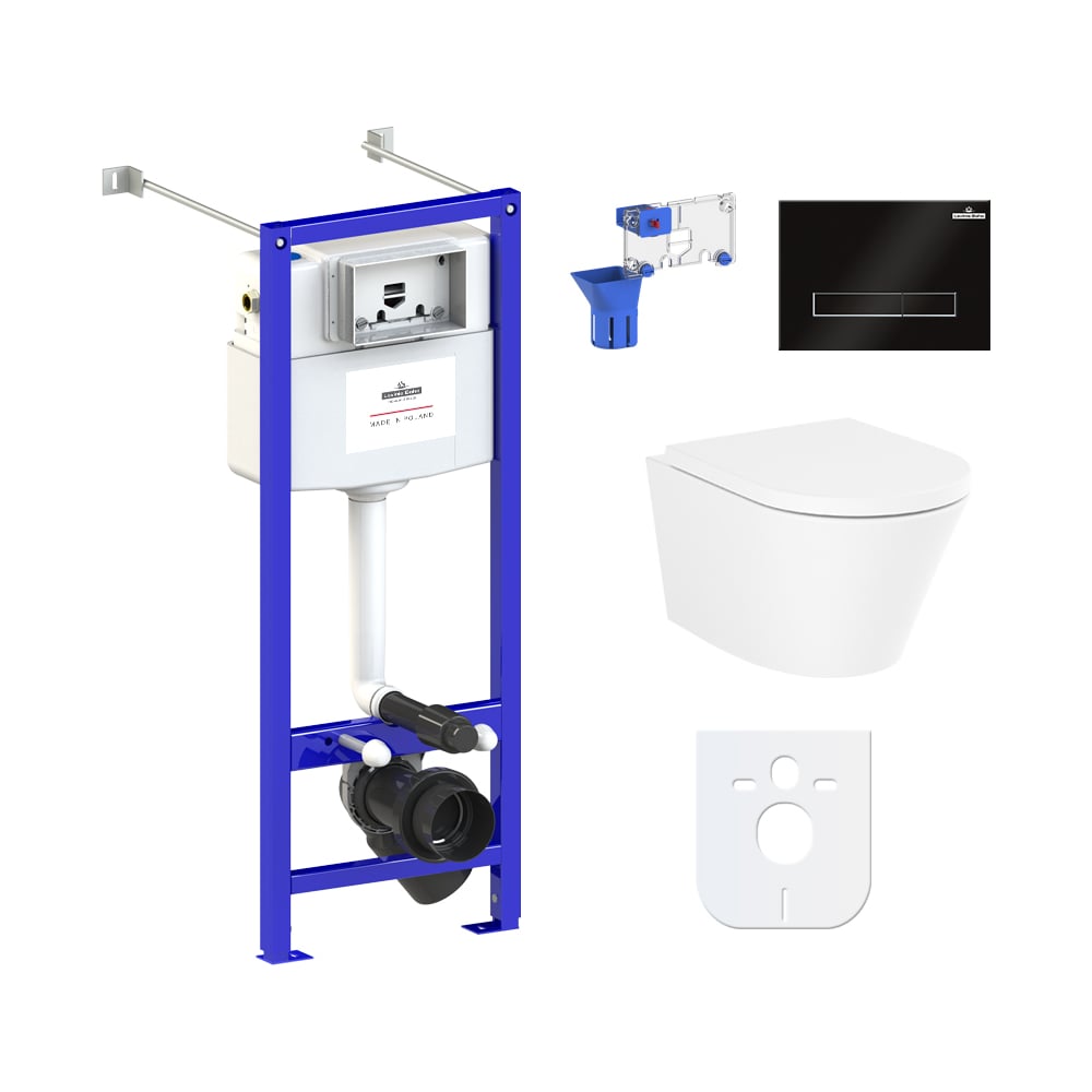 Изображение товара Комплект инсталляции с унитазом Lavinia Boho Biore Compacto Rimless 7 в 1