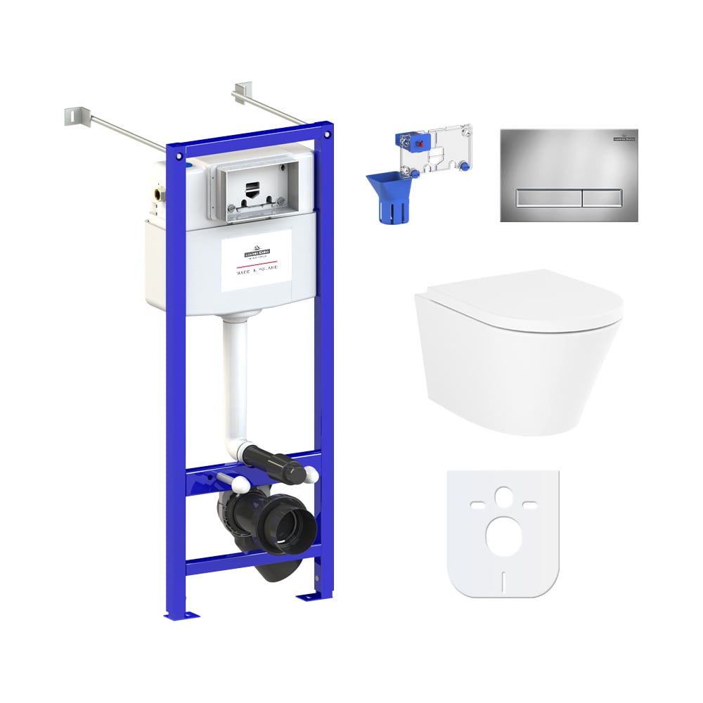 Изображение товара Комплект инсталляции унитаза Lavinia Boho Rimless 7 в 1 современный дизайн