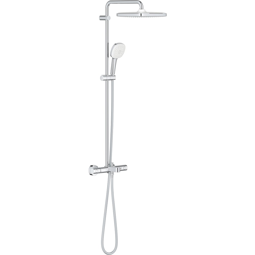 Изображение товара Душевая система Grohe Tempesta System 250 Cube с термостатом для ванны, хром () 26975001 Изображение товара Душевая система Grohe Tempesta System 250 Cube с термостатом для ванны, хром () 26975001
