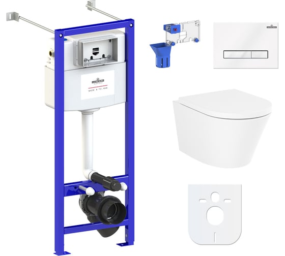 Изображение товара Комплект: инсталляция с унитазом Lavinia Boho Biore Rimless 7 в 1 87050189