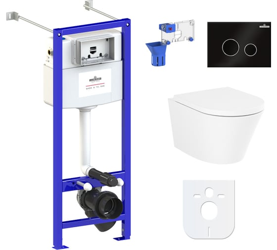 Изображение товара Комплект: инсталляция с унитазом Lavinia Boho Biore Rimless 7 в 1 87050192