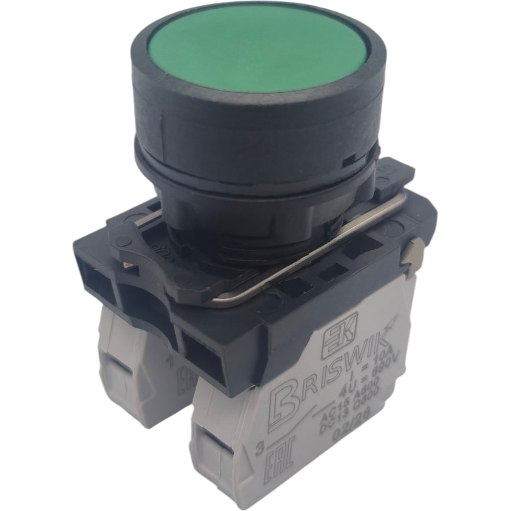 Изображение товара Выключатель Briswik КМЕ 4611м зеленый IP65 УХЛ2 10А 1но 1нз aB-DB-5Ai-0321
