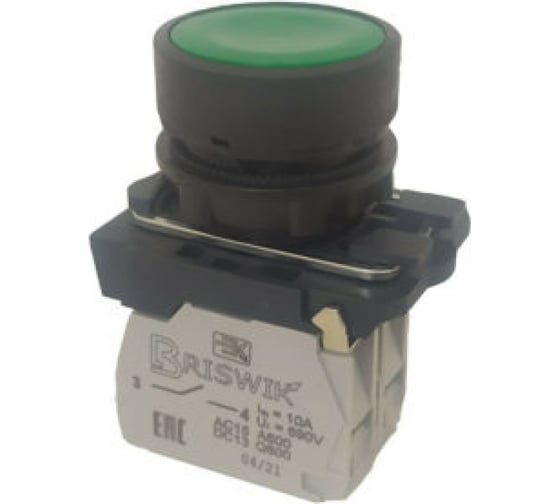 Изображение товара Выключатель Briswik КМЕ 4611м зеленый IP65 УХЛ2 10А 1но 1нз aB-DB-5Ai-0321