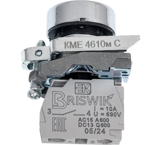 Изображение товара Выключатель Briswik КМЕ 4610м-С черный IP65 УХЛ2 10А 1но 0нз aD-DB-5Ai-0111