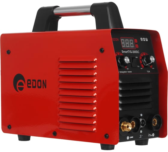 Изображение товара Сварочный аппарат аргонодуговой Edon SmartTIG-200DC (TIG 10-200A., MMA 10-160A., DC, дисплей, рег-ка продувки, шланг, расх. к рукаву 29740