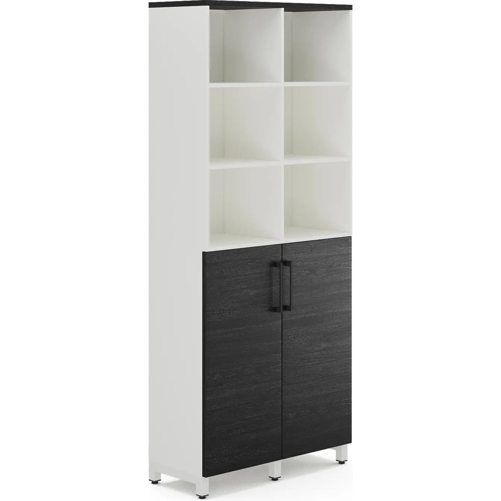 Шкаф распашной Kobor HR/3/3-90/40/M white/wood 222010
