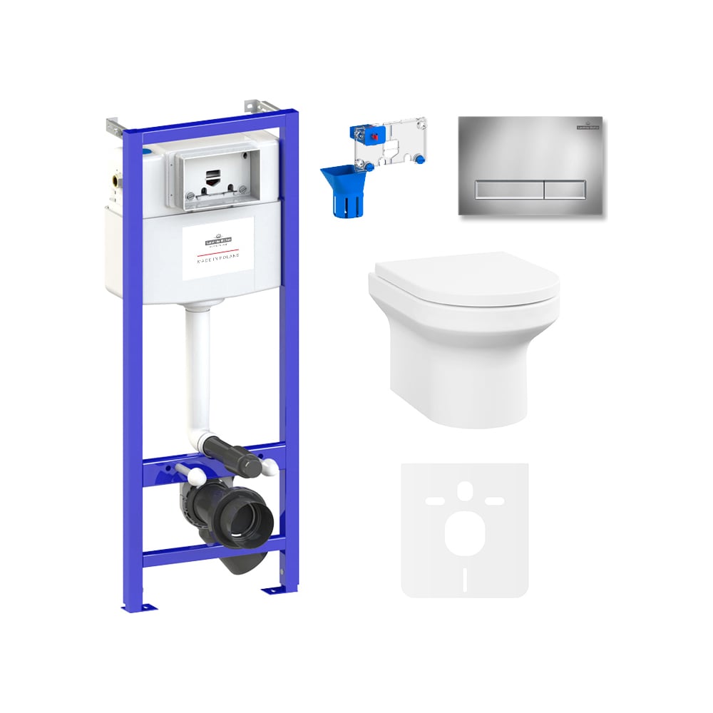 Изображение товара Инсталляция с подвесным унитазом Lavinia Boho Grance Hill Rimless 7 в 1