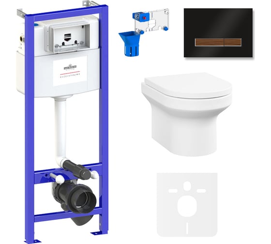 Изображение товара Комплект: инсталляция с унитазом Lavinia Boho Grance Hill Rimless 7 в 1 87561049