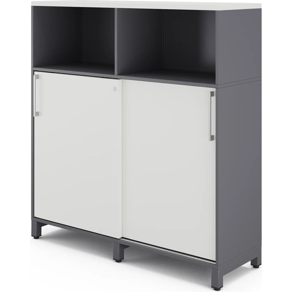 Шкаф открытый Kobor HK/2/1-120/40/M, graphite/premium 220905