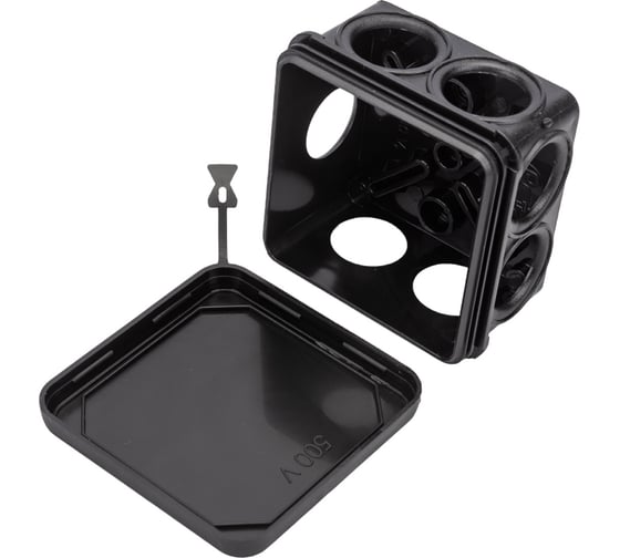 Изображение товара Распределительная коробка Рувинил ОП 70х70х40мм УХЛ1 IP55 черный 67030Ч