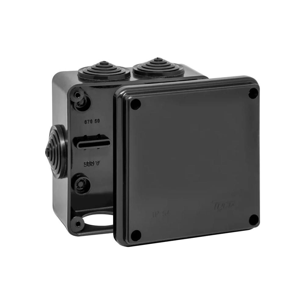 Изображение товара Распределительная коробка Рувинил 67050Ч Тусо 100х100х50 мм чёрная