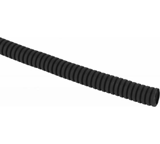 Изображение товара Гофрированная труба Рувинил ПНД d25мм легкая с протяжкой черный 20м 22501(20)