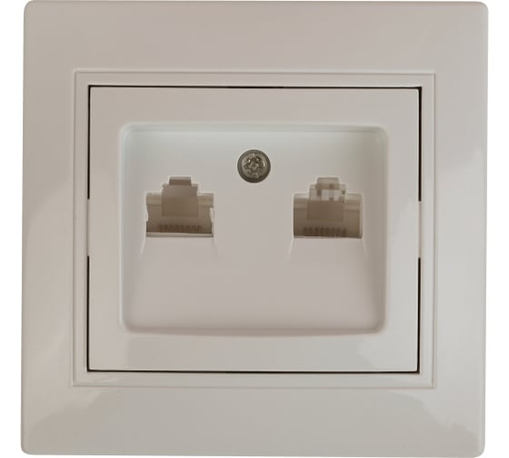 Изображение товара Информационная розетка Intro Plano 1-304-02 2xRJ45 скрытая установка, слоновая кость Б0043242