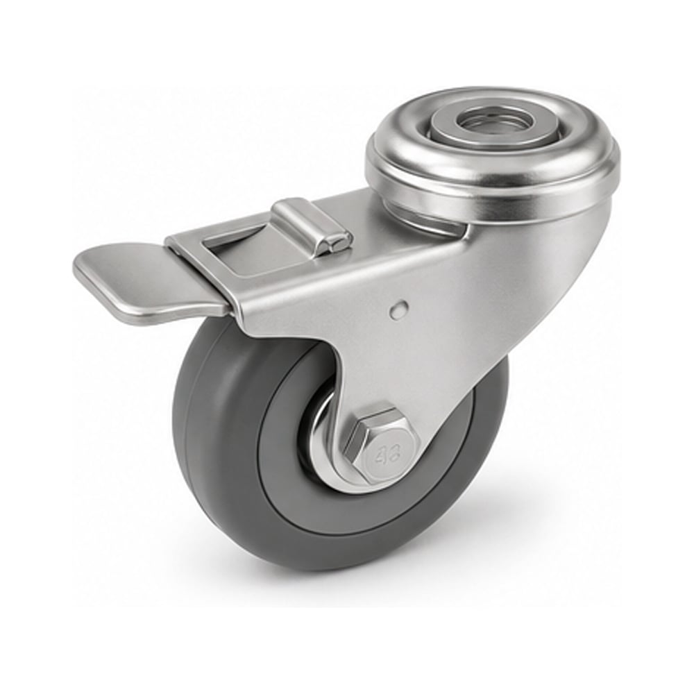 Аппаратная колесная опора с тормозом Kolesa-opori SChgb 42 с.р. под болт м12 д100 (VILS) SChgb42 m12