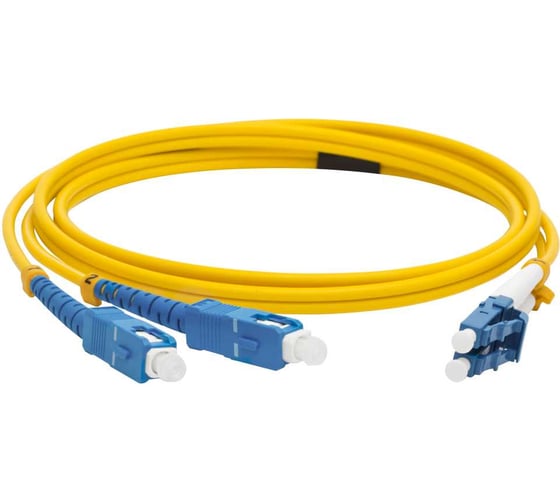 Изображение товара Патч-корд оптический LANMASTER, LSZH, дуплексный, LC/UPC-SC/UPC, SM OS2, 15 м LAN-2LC-2SC/SU-15