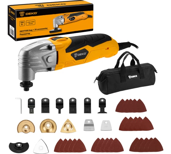 Изображение товара Реноватор DEKO DKOT500 набор предметов 39 шт, сумка 063-4274