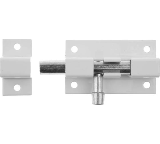 Изображение товара Задвижка Левша ШП-50 прямоугольная, белый/цинк У1-2659.БЦ