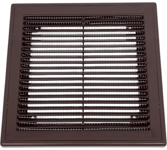 Изображение товара Решетка вентиляционная вытяжная с рамкой (210x210 мм; коричневая) ВИЕНТО 2121ВРкор