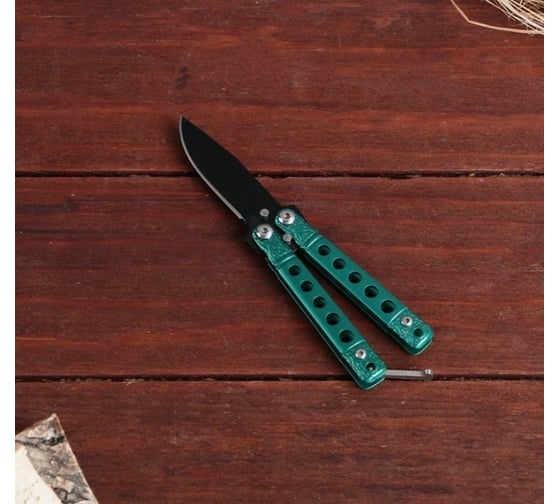 Изображение товара Нож-бабочка СИМАЛЕНД Киллер мини, зеленый 4679971