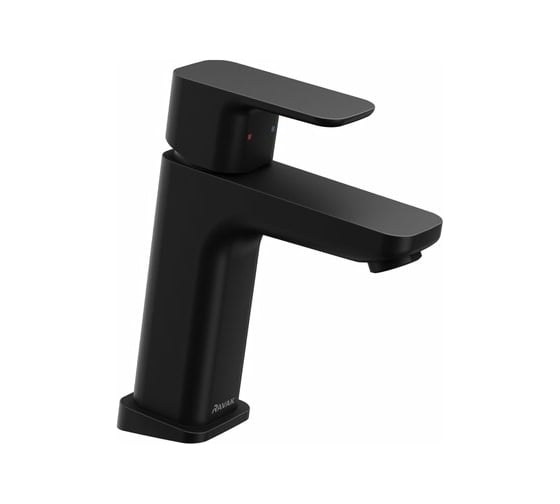 Изображение товара Смеситель для умывальника Ravak TD F 014.20 без донного клапана 170 мм, черный  X070150