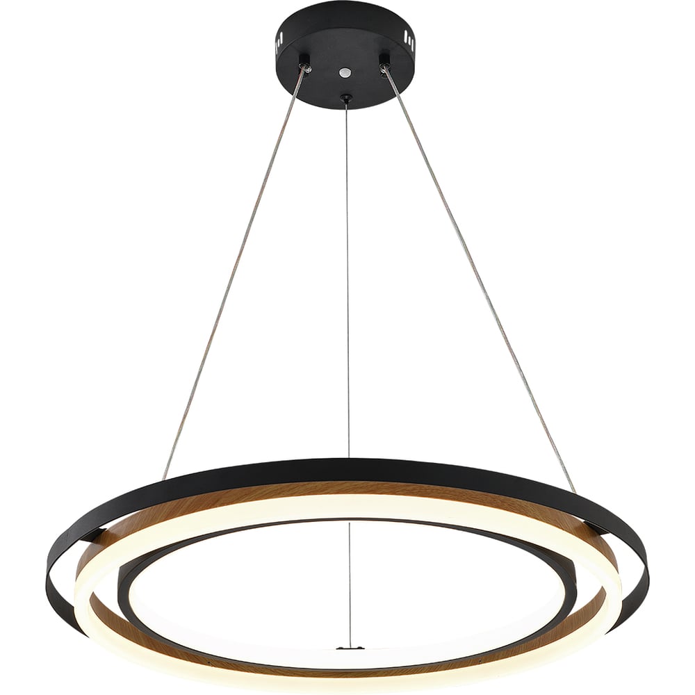 Подвесной светильник ESCADA 10248/2 LEDх82 Вт Black/Wood 10248/2LED