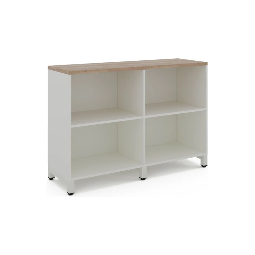 Шкаф открытый Kobor HO/2-120/40/M white/natural 220847