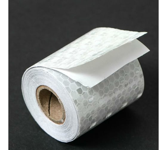 Изображение товара Светоотражающая самоклеящаяся лента TORSO белая, 5 см х 3 м 4330993