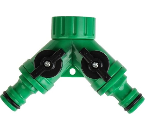 Изображение товара Коннектор-разветвитель на 2 канала (цанга; 20 мм; внутренняя резьба; пластик) Greengo 151007