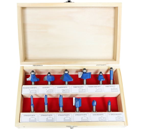 Изображение товара Набор фрез C (12 шт; хвостовик 8 мм) ДИОЛД 90101013