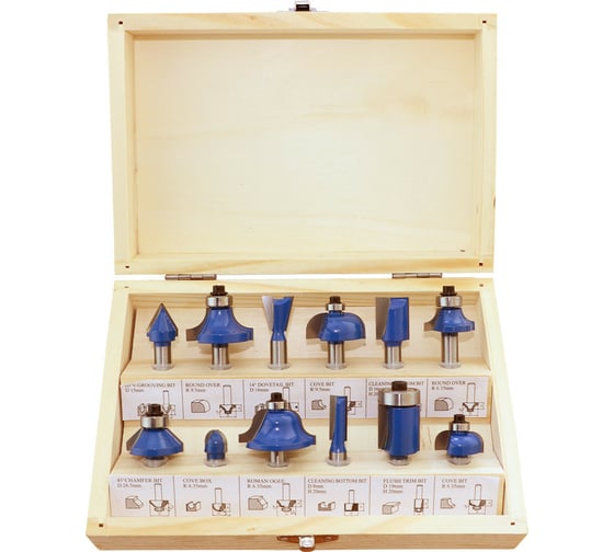 Изображение товара Набор фрез К (12 шт; хвостовик 8 мм) ДИОЛД 90101015