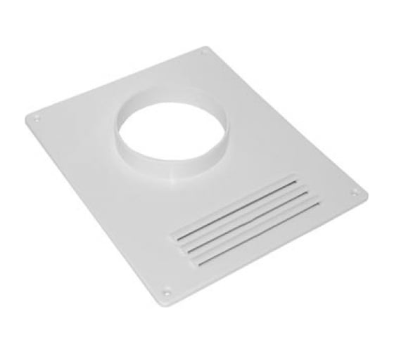 Изображение товара Площадка торцевая пластиковая с фланцем и решеткой (205x240 мм; 125 мм) ВИЕНТО 125ПР