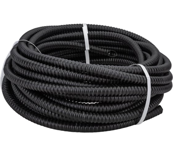 Изображение товара Металлорукав в ПВХ изоляции с протяжкой Урал ПАК РЗ-Ц-П нг 15мм черный (20) МР-1201015-020