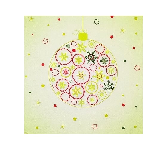 Изображение товара Бумажная салфетка PAPSTAR НОВОГОДНИЙ ШАР 33х33 см, 3 слоя, 20 шт/уп 1/15 PS-87064