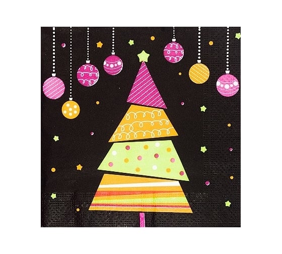 Изображение товара Бумажная салфетка PAPSTAR КРАСОЧНАЯ ЕЛКА 33х33 см, 3 слоя, 20 шт/уп 1/15 PS-87168