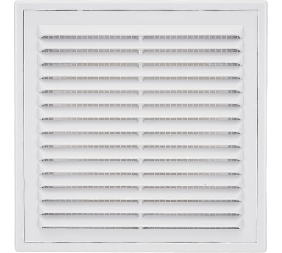 Изображение товара Решетка вентиляционная вытяжная с рамкой (150x150 мм; белая) ВИЕНТО 1515ВР