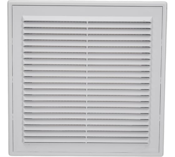 Изображение товара Решетка вентиляционная вытяжная с рамкой (210x210 мм; белая) ВИЕНТО 2121ВР