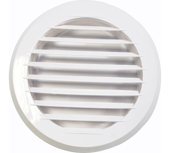 Изображение товара Решетка приточно-вытяжная с фланцем (170 мм; белая) ВИЕНТО 170/125КФ