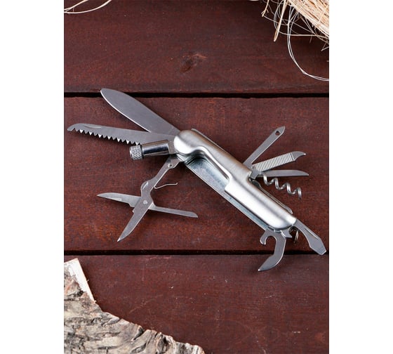 Изображение товара Швейцарский нож СИМАЛЕНД Альпы, 11-в-1, с фонариком 4411942