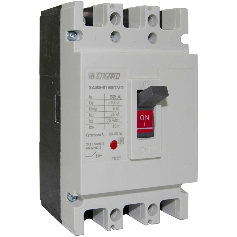 Изображение товара Автоматический выключатель Engard ВА88-31 3P 32А 35кА IP20