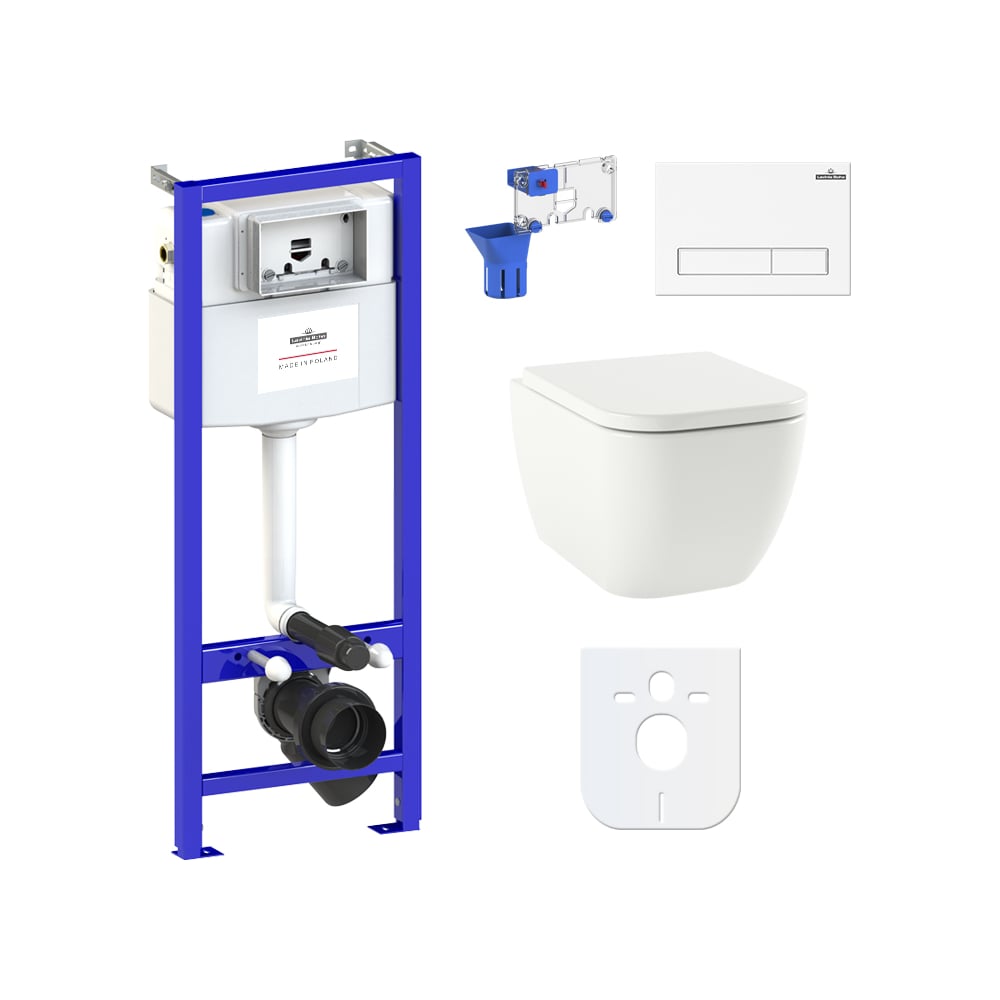 Изображение товара Комплект 7 в 1 Lavinia Boho One Rimless унитаз с антивсплеском и микролифтом