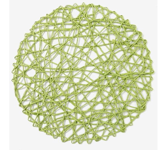 Изображение товара Сервировочная салфетка Доляна Трава, цвет зеленый, d 38 см 4360989