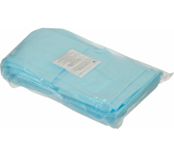 Изображение товара Одноразовые нестерильные простыни ГЕКСА комплект 40 шт., 70х80 см, спанбонд 25 г/м2, голубые 630135