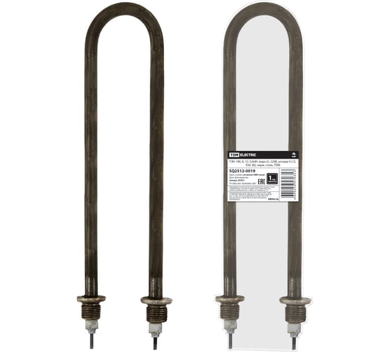 Изображение товара ТЭН для водонагревателя ТЭН-100, А, 12, 5,0кВт, вода (J), 220В, штуцер G1/2, R30, Ф2, нержавеющая сталь, TDM ELECTRIC SQ2512-0019