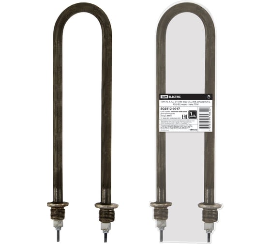 Изображение товара ТЭН-78 TDM ELECTRIC 12, 3,15кВт, вода J, 220В, штуцер G1/2, R30, Ф2, нержавеющая сталь SQ2512-0017