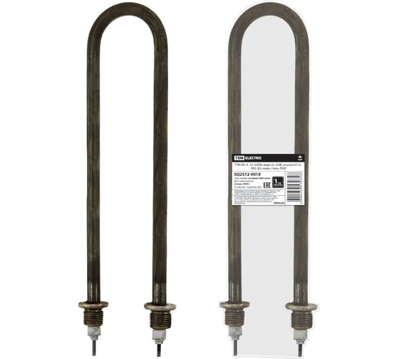 Изображение товара ТЭН-85 TDM ELECTRIC 12, 4,0кВт, вода J, 220В, штуцер G1/2, R30, Ф2, нержавеющая сталь SQ2512-0018