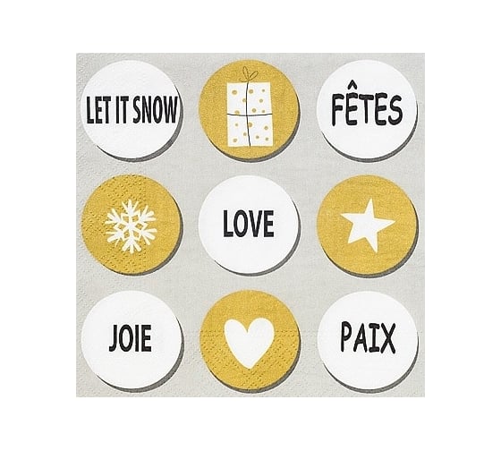 Изображение товара Бумажная салфетка PAPSTAR НАСЛАЖДЕНИЕ ПРАЗДНИКОМ 33х33 см, 3 слоя, 20 шт/уп 1/15 PS-87137