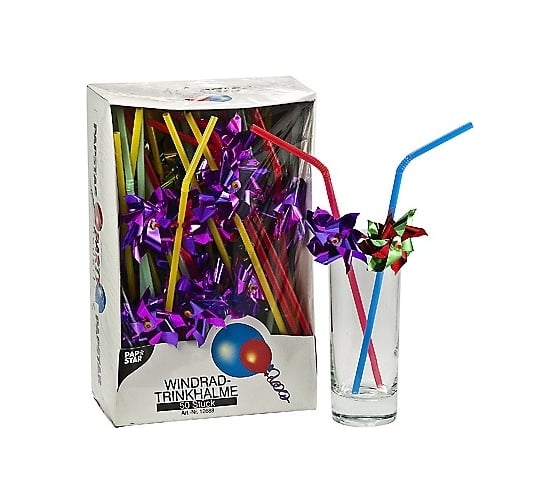 Изображение товара Соломка трубочка для коктейля PAPSTAR ВЕРТУШКА PP Н240хD5 мм, 50 шт/уп, черная 1/5 PS-16782