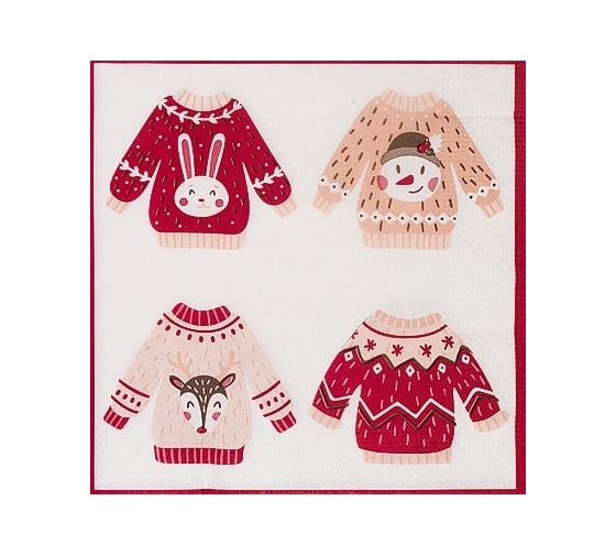 Изображение товара Бумажная салфетка PAPSTAR ПУЛОВЕР 33х33 см, 3 слоя, 20 шт/уп 1/15 PS-87901