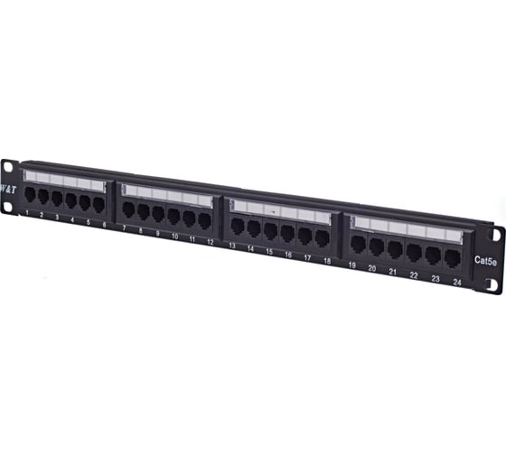 Изображение товара Патч-панель W&T 19", 24 порта RJ-45 WT-2029A-KR-24 ports